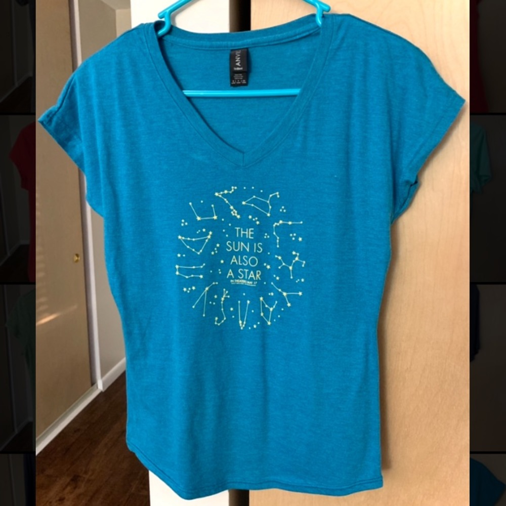 “The Sun Is Also A Star” Fitted V-Neck Tee